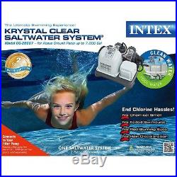 Intex Salt Water Krystal Clear Filter System Swimming Above Ground Pools Pump