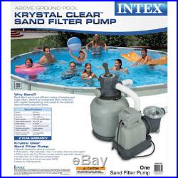 Intex Sand Filter Pump System Above Ground Swimming Pool Outdoor Water Cleaner