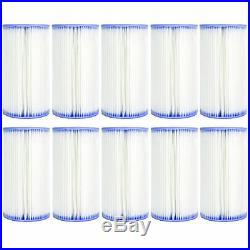 Intex Swimming Pool Easy Set Type A Replacement Filter Pump Cartridge (10 Pack)