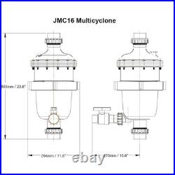 Jacuzzi JMC16 Multicyclone 1st Stage Filtration Centrifugal Pre-Filter Jacuzzi JMC16 Multicyclone 1st Stage Filtration Centrifugal Pre-Filter