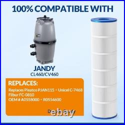 Jandy CL460/CV460 Pool Filter Cartridges 4-Pack (PJAN115 Replacement) 460 Sq. Ft