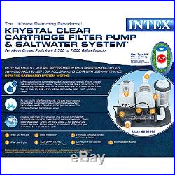 Krystal Clear Cartridge Filter Pump Saltwater System with E. C. O. Above Ground Pool