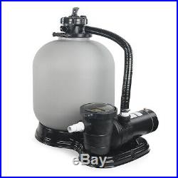 Large 20 Sand Filter 4500GPH with 1 HP Above Ground Swimming Pool Pump