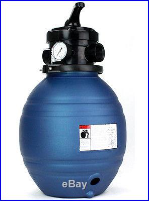 Leisure Living 12 Inch Above Ground Swimming Pool Sand Filter w/4-Way Valve