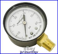 NEW 0-60 PSI Pool Spa Filter Pressure Gauge 2Face 1/4 lower mount withFREE SHIP