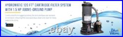 NEW Blue Wave Hydromatic 120 SF Cartridge Filter System With 1.5 HP Pump NEW Blue Wave Hydromatic 120 SF Cartridge Filter System With 1.5 HP Pump