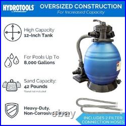 NEW HydroTools 12 Inch Above Ground Swimming Pool Sand Filter Pump System