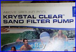 NEW INTEX KRYSTAL CLEAR SAND FILTER PUMP FOR ABOVE GROUND POOL MODEL SF70110