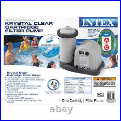 NEW Intex 1500 GPH Krystal Clear Cartridge Filter Pump for Above Ground Pool