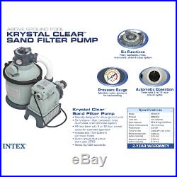 NEW! Intex Krystal Clear Pool Sand Filter Pump For Above Ground Swimming Pools