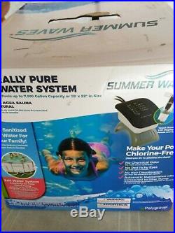 NEW Summer Waves Naturally Pure Salt Water Filter System For Above Ground Pools
