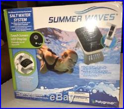 NEW Summer Waves Salt Water System W Touch Screen Display Above Ground Pools