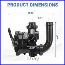 New 2in Side Mount Pro Series SP0715X62 Multiport Backwash Valve for Hayward