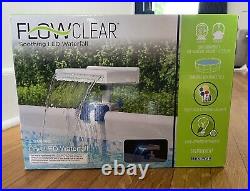 New, Bestway Flowclear Soothing LED Waterfall 7 Multicolor LED Lights