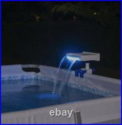 New, Bestway Flowclear Soothing LED Waterfall 7 Multicolor LED Lights
