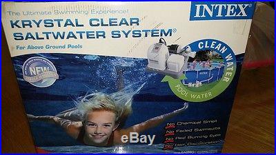 New Intex Krystal Clear Saltwater System