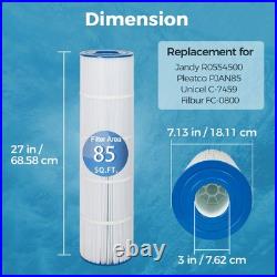 New Pool Filter 4 Pack Cartridge Replacements for Jandy CL340 & CV340 US, 4PCS