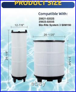 New Pool Filter Cartridge Set for Sta-Rite System 3 S8M150 450 Sq Ft