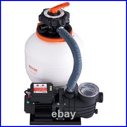 New Sand Filter Above Ground with 3/4HP Pool Pump 3000GPH Flow 14 6-Way Valve