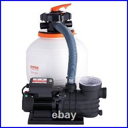 New Sand Filter Above Ground with 3/4HP Pool Pump 3000GPH Flow 14 6-Way Valve