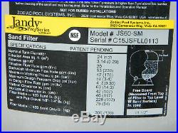 New Zodiac Jandy JS60-SM Side-Mount Sand filter (missing Lid & Pressure Gauge)