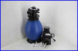 Oswerpon 13 Inch Sand Filter Pump for Above Ground Pool Five Way Valve Blue