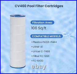PA106-PAK4 Pool Filter Cartridges, Replacement for Hayward SwimClear C4030, C402
