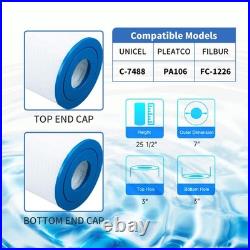 PA106 Pool Filter Cartridge Replaces Hayward CX880XRE, Pleatco PA106-PAK4, Ultr