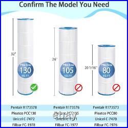 PCC130-PAK4 Pleatco Pool Filter For Clean & Clear Plus 520 C-7472 FC-1978 CCP520 PCC130-PAK4 Pleatco Pool Filter For Clean & Clear Plus 520 C-7472 FC-1978 CCP520