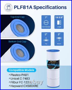 POOLPURE CX580XRE Pool Filter Replaces Hayward C580E, PA81-PAK4, Ultral-A3,4PACK POOLPURE CX580XRE Pool Filter Replaces Hayward C580E, PA81-PAK4, Ultral-A3,4PACK