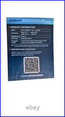 POOLPURE FS-2002 24 Sq. Ft DE Grid Pool Filter St Replace Unicel FS-2002, PFS1224