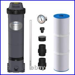POOLPURE PFT-AF100 Cartridge Pool Filter Tank&Element for Above & Inground Pools