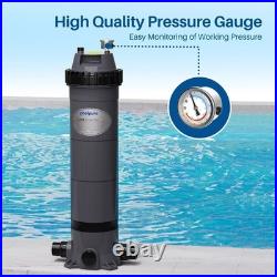 POOLPURE PFT-AF100 Cartridge Pool Filter Tank&Element for Above & Inground Pools