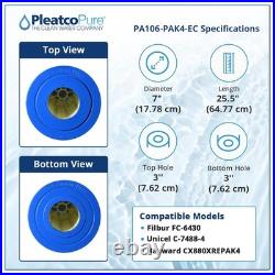 POOLPURE PLF106A Filter Replaces Hayward CX880XRE Pleatco PA106-PAK4 Ultral-A1