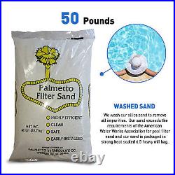 Palmetto Filter Sand for Residential Commercial Pool Filters, 50 lb (4 Pack)