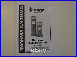 Pantera Catridge Filter 75 SqFt Onga Pentair PCF75 Pool & Spa Filtration