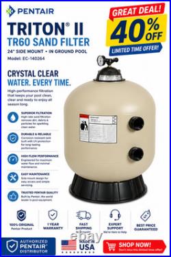 Pentair TR60 Triton II 24 inch Side Mount In Ground Pool Sand Filter (EC-140264) Pentair TR60 Triton II 24 inch Side Mount In Ground Pool Sand Filter (EC-140264)