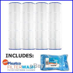 Pleatco PA100N-PAK4 Pool Filter Cartridge Hayward C4000 C4020 with 1x Filter Wash