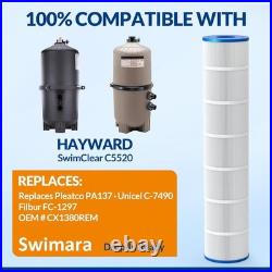 Pleatco PA137 Pool Filter Cartridges (4-Pack) Fits CX1380-RE, FC-1297, C-7490