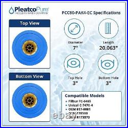 Pleatco PCC80-PAK4-EC Pool Filter Cartridge Replacement for Unicel C-7470-4