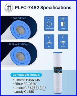 PoolPure PLFC-7482 Pool Filters 3 Pack Replaces Jandy CL580 CV580 Filbur FC-0820