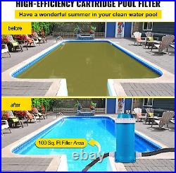Pool Cartridge Filter, 100Sq. Ft Filter Area Inground Pool Filter, Above Ground S