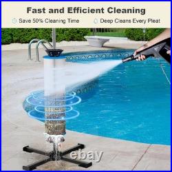 Pool Filter Cleaner Stand Tool Heavy-Duty Steel