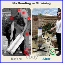 Pool Filter Cleaner Stand Tool Heavy-Duty Steel