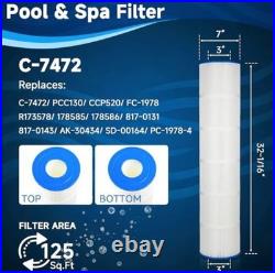 Pool Filters For Pentair CCP520 Clean & Clear Plus PCC130 C-7472 FC-1978 4PK