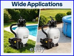 Pool Sand Filter Pump 2640GPH 1/2HP 13 Tank 7-Way Valve Timer Above & In-Ground