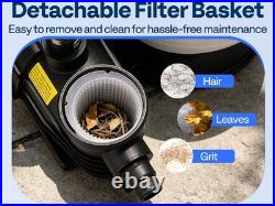 Pool Sand Filter Pump 2640GPH 1/2HP 13 Tank 7-Way Valve Timer Above & In-Ground