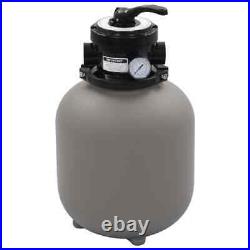 Pool Sand Filter with 4 Position Valve Gray 1.4