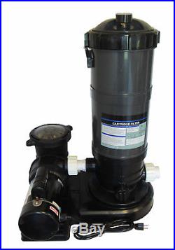 Pooline Pro Above Ground Pool 90sf Cartridge Filter System with 1 HP Pump