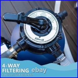 Portable 10,000 Gallon Sand Filter Pump with Low Noise for Pool Maintenance Portable 10,000 Gallon Sand Filter Pump with Low Noise for Pool Maintenance